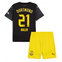 Borussia Dortmund Donyell Malen #21 Bortatröja Barn 2024-25 Kortärmad (+ Korta byxor)